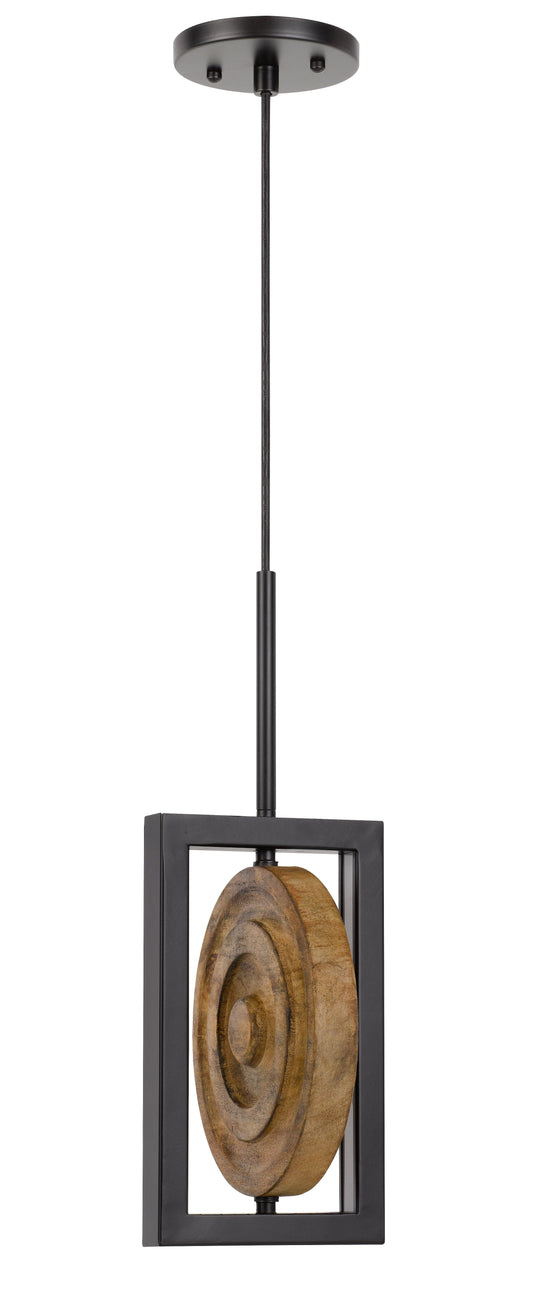 Fano Integrated Dimmable Led Wood/Metal Mini Pendant Fixture. 16W, 1280 Lumen. 3000K