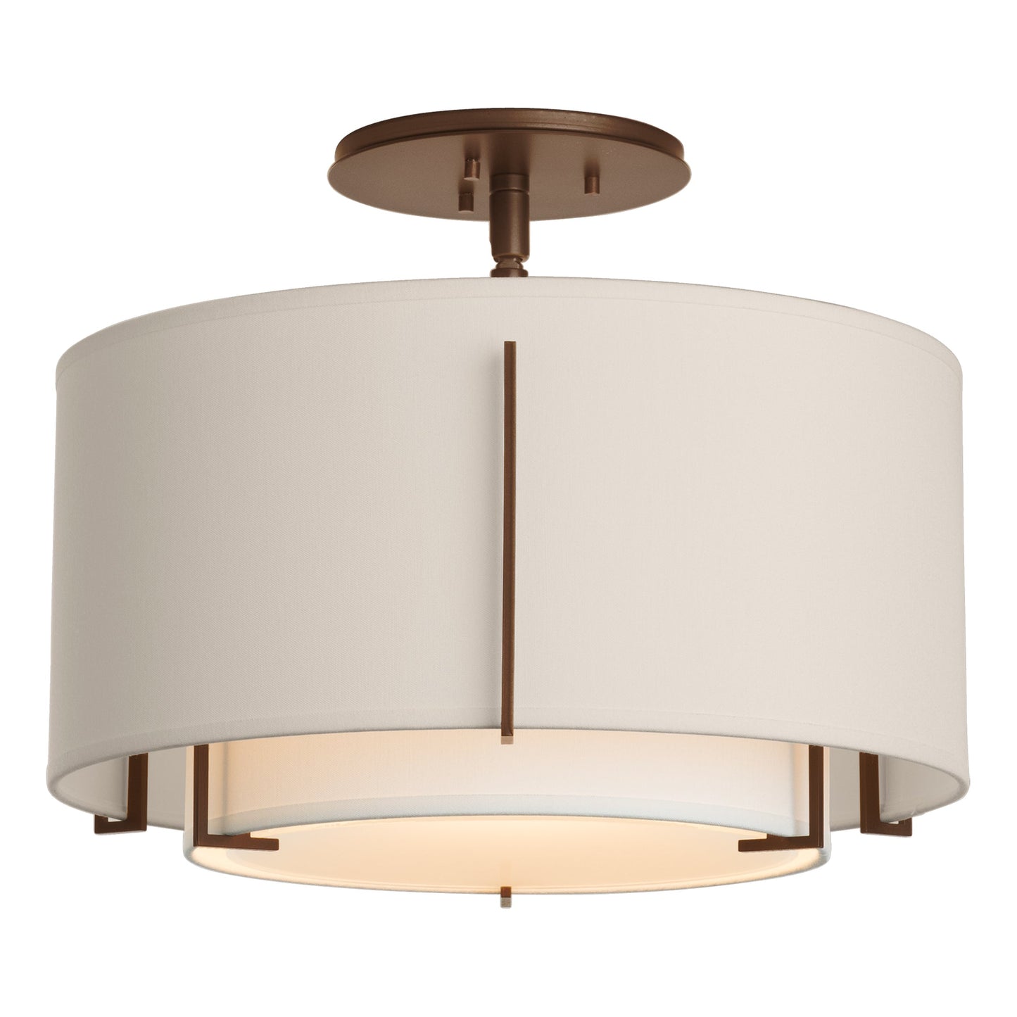 Exos Small Double Shade Semi-Flush