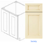 Luxury Frameless Cabinet 24 in. vanity sink base cabinet with 2 full-height doors