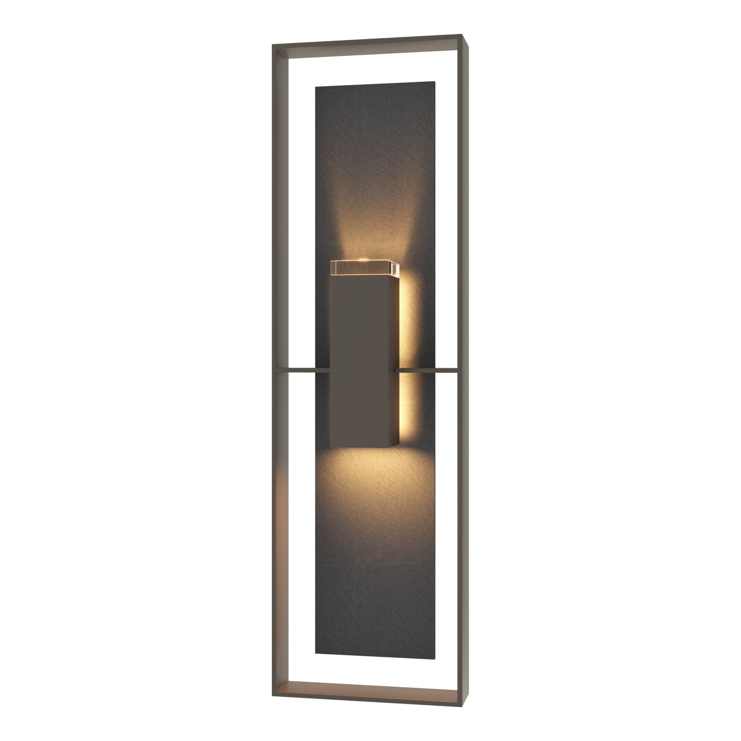 Shadow Box Tall w/Slate Outdoor Sconce