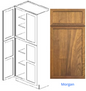 Custom Frameless Cabinet 30 in. pantry 96 in. full-height cabinet with 4 doors