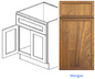 Custom Frameless Cabinet 36 in. sink base with 2 doors and sink panel