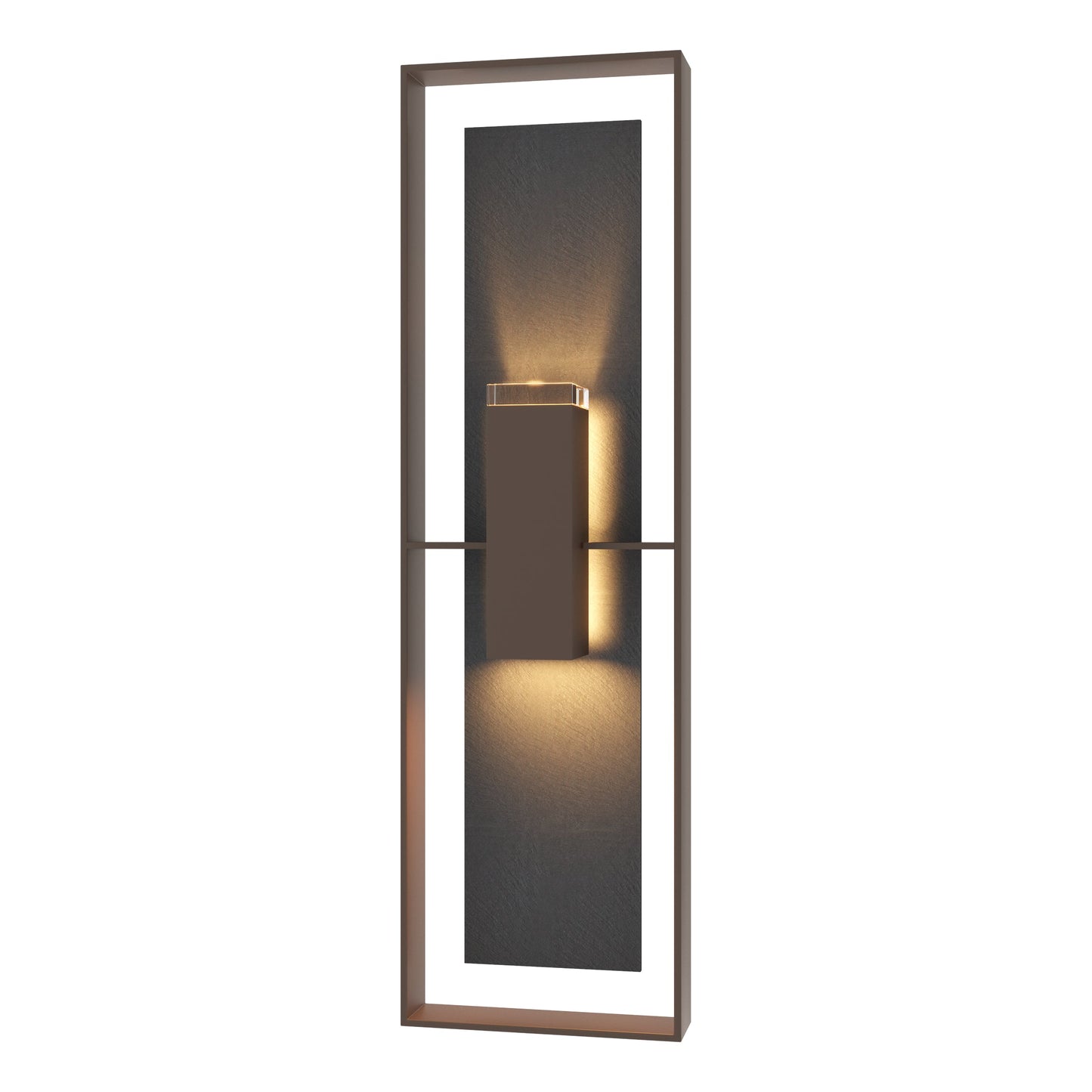 Shadow Box Tall w/Slate Outdoor Sconce