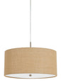 60W X 3 Addison Burlap Drum Pendant