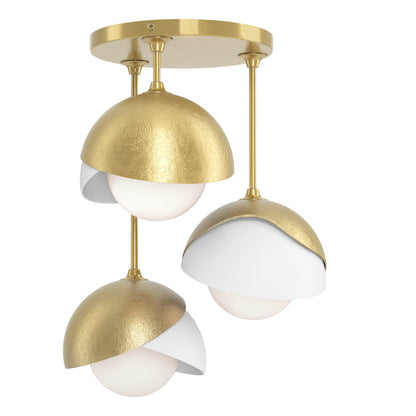 Brooklyn 3-Light Double Shade Semi-Flush