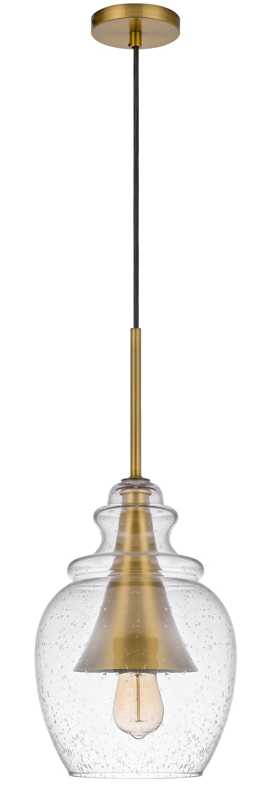 Girona Glass Drop Pendant With Metal Cone Accent