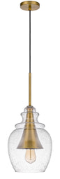 Girona Glass Drop Pendant With Metal Cone Accent
