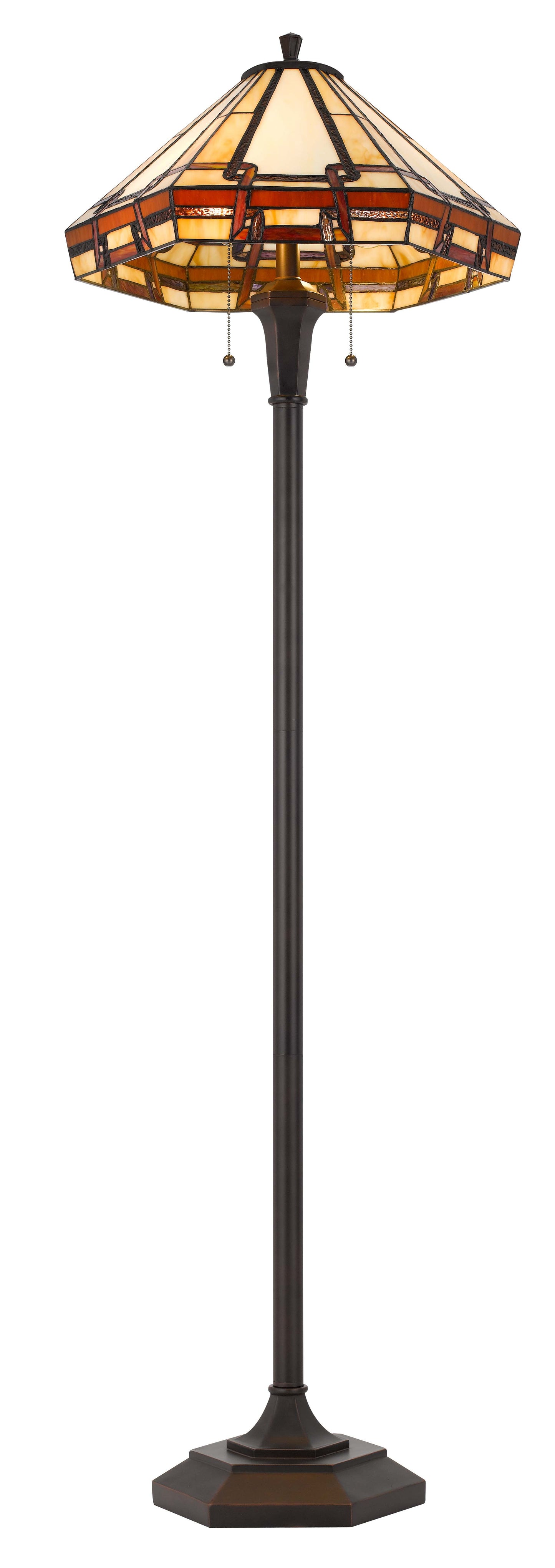 59.25" Height dark metal and resin floor lamp with