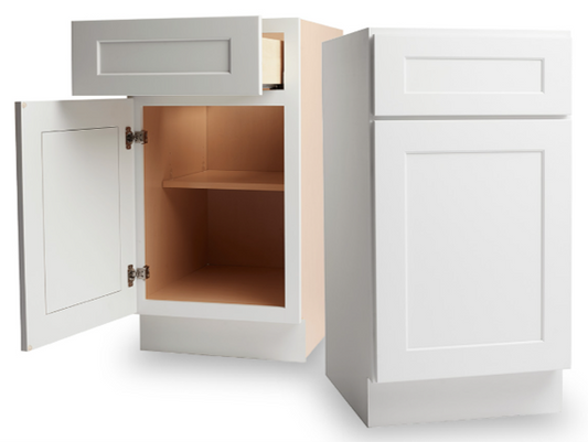 Value-Line Shaker 24 in. base cabinet with 1 door and 1 drawer