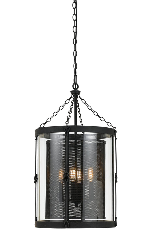 60W X 4 Westchester Metal Chandelier With Mesh / Glass Shade