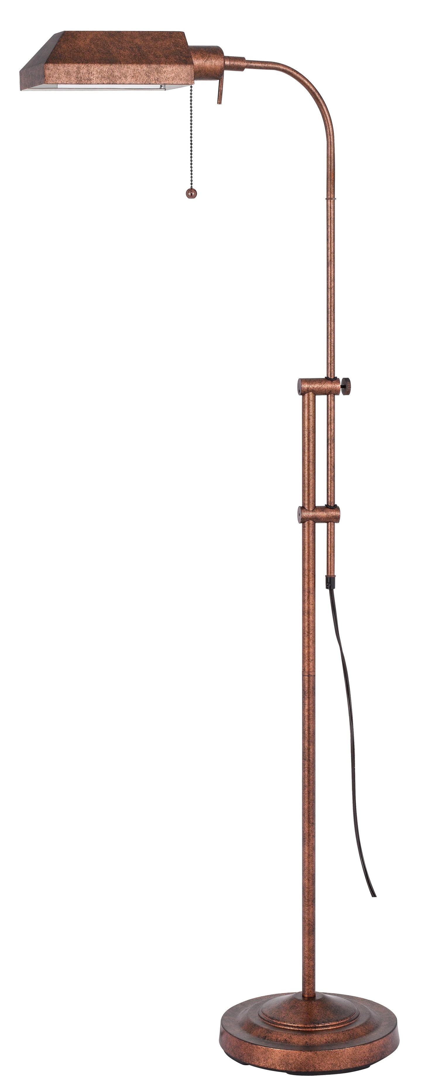 100W Pharmacy Floor Lamp W/Adjustable Pole Rust