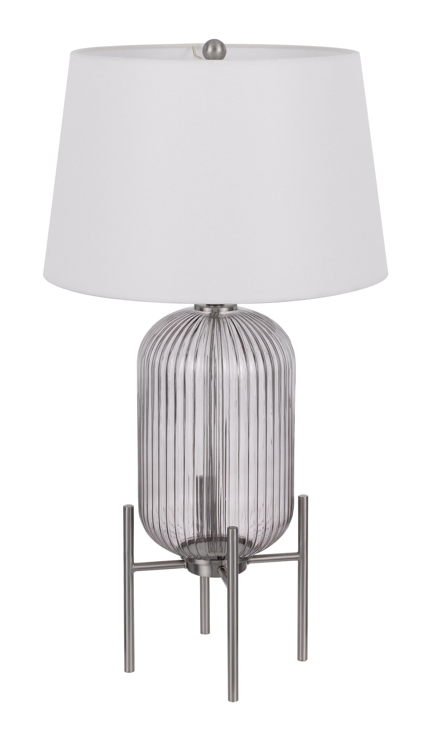 150W 3 Way Belleville Fluted Glass Table Lamp