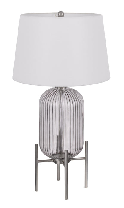150W 3 Way Belleville Fluted Glass Table Lamp