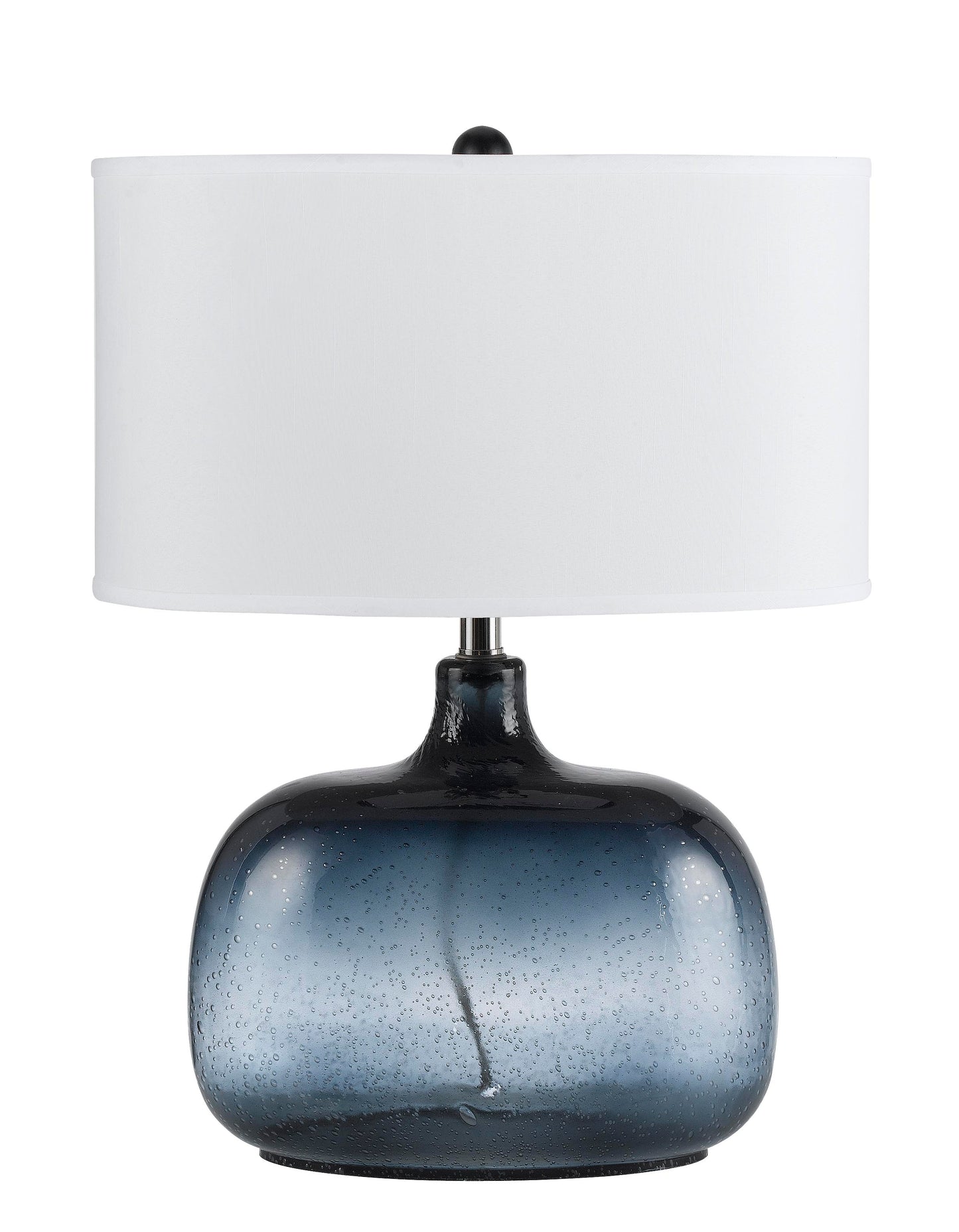 150W 3 Way Christi Navy Blue Glass Table Lamp