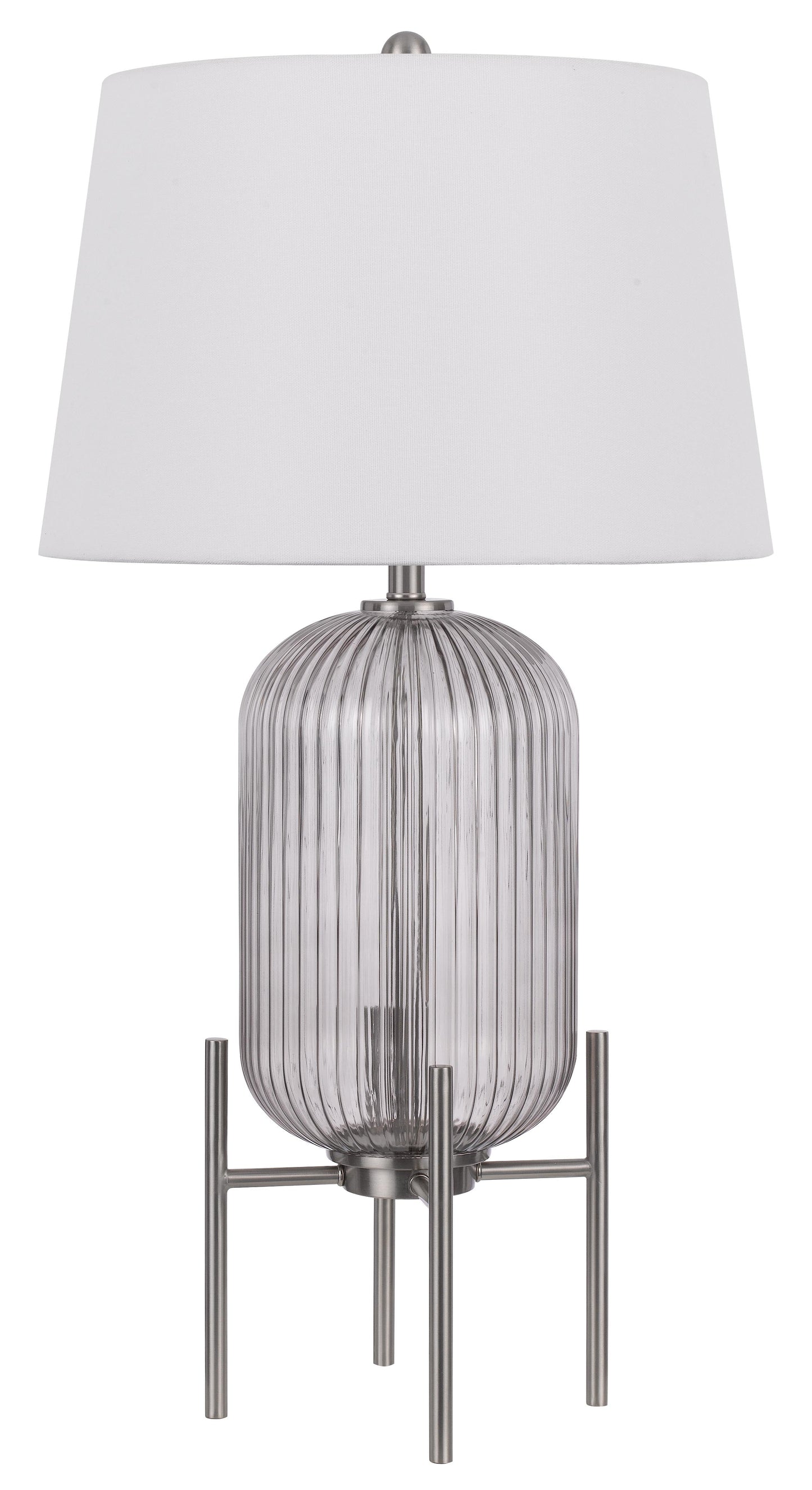 150W 3 Way Belleville Fluted Glass Table Lamp