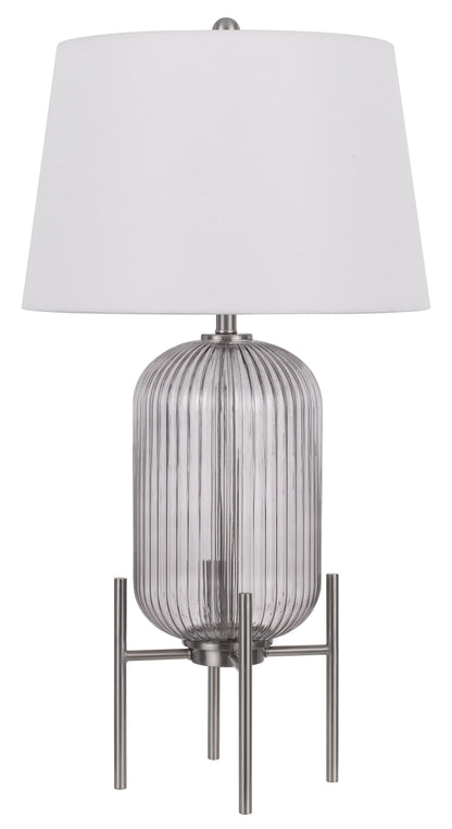 150W 3 Way Belleville Fluted Glass Table Lamp