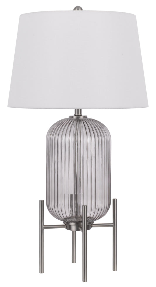 150W 3 Way Belleville Fluted Glass Table Lamp