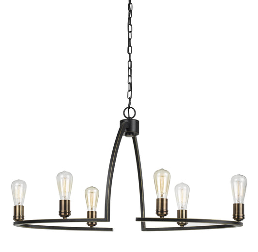 60W X 6 Kinder Metal 6 Light Chandelier
