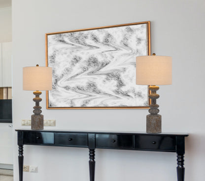 150W 3 Way Blackfoot Resin Table Lamp.