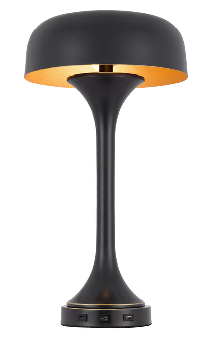 40W X 2 Mushroom Cloud Metal Desk Lamp With 1 Usb And 1 Type C Usb Charging Ports
