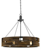 60W X 9 Bradford Metal And Wood Chandelier
