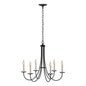 Simple Sweep 6 Arm Chandelier