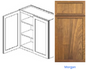 Custom Frameless Cabinet 24 in. upper cabinet 36 in. tall 12 in. deep with 2-doors
