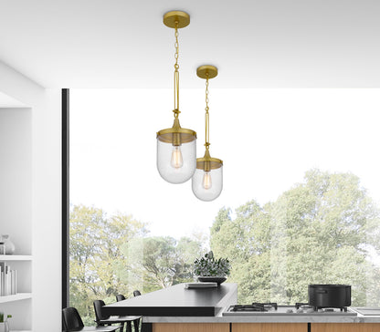 60W Ithaca Bubbled Glass Pendant Fixture