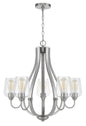 Newport Metal Chandelier With Glass Shades