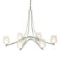 Oval Ribbon 6 Arm Chandelier