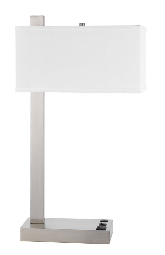 Drancy Metal Desk Lamp With Power Outlet And USB Charging Port