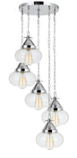 60W X 5 MAYWOOD GLASS PENDANT