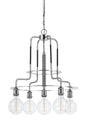 60W X 5 Transformer Metal Chandelier (Edison Bulbs Included)
