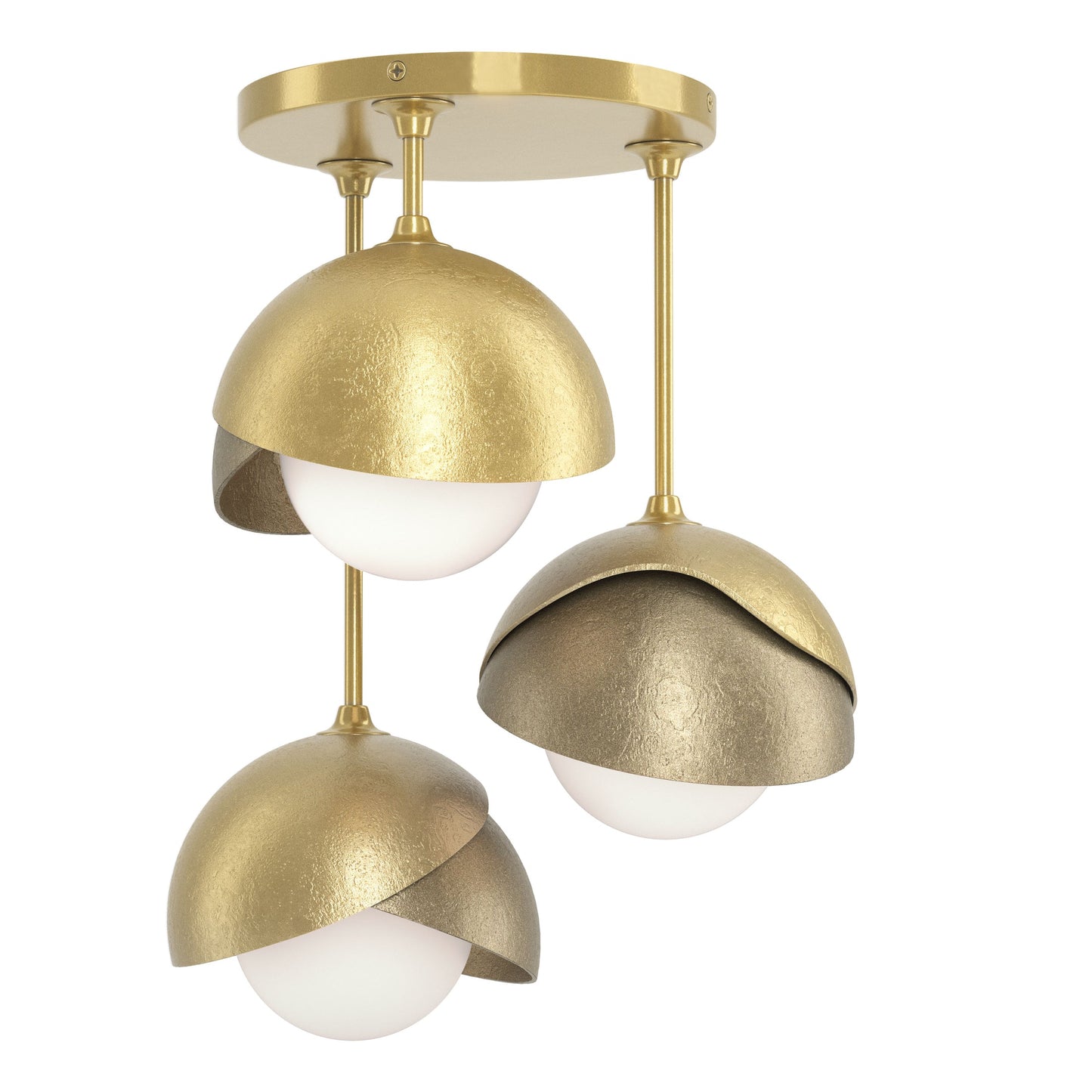 Brooklyn 3-Light Double Shade Semi-Flush