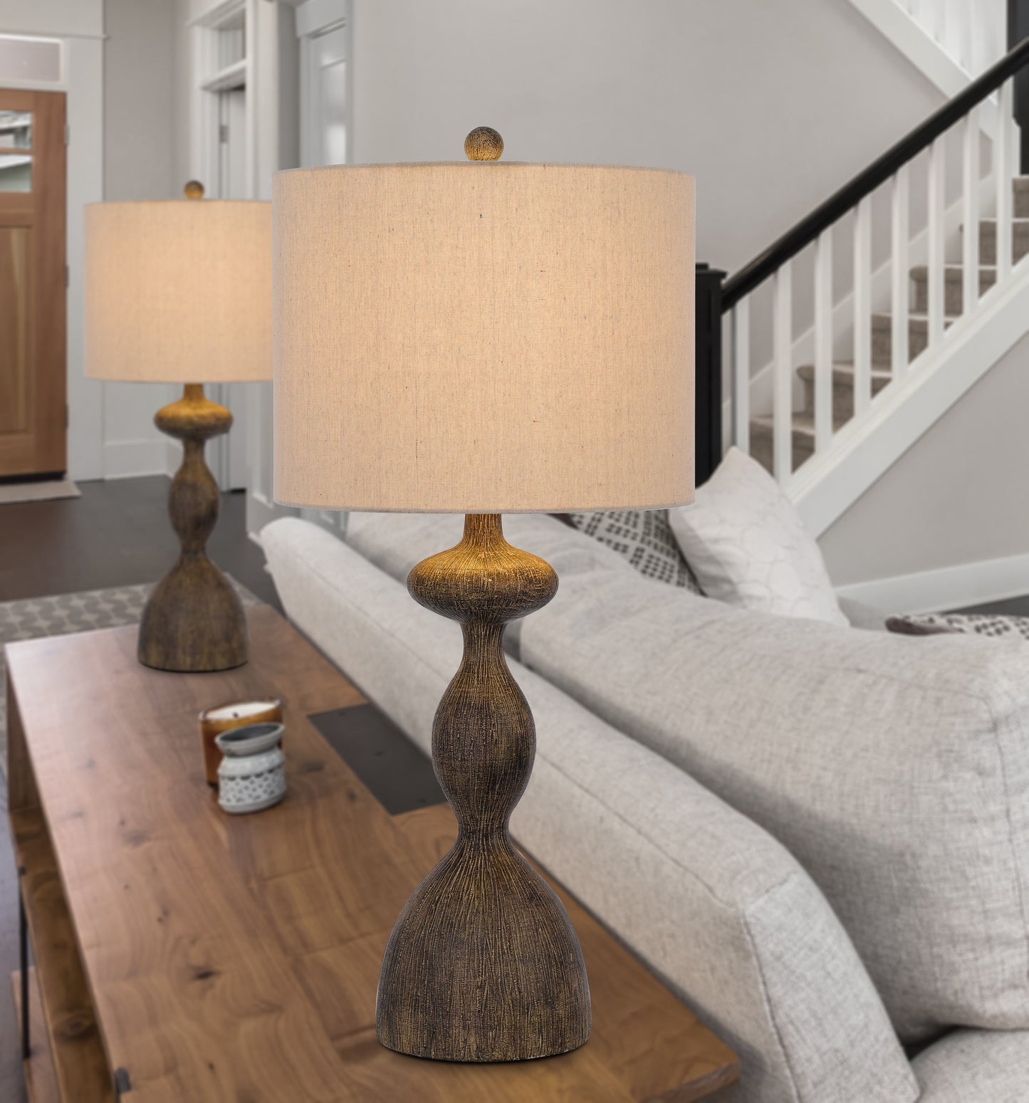 150W 3 Way Nampa Resin Table Lamp. Priced And Sold As Pairs.