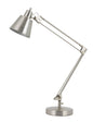 Large Desk Lamp in Brushed Steel Finish