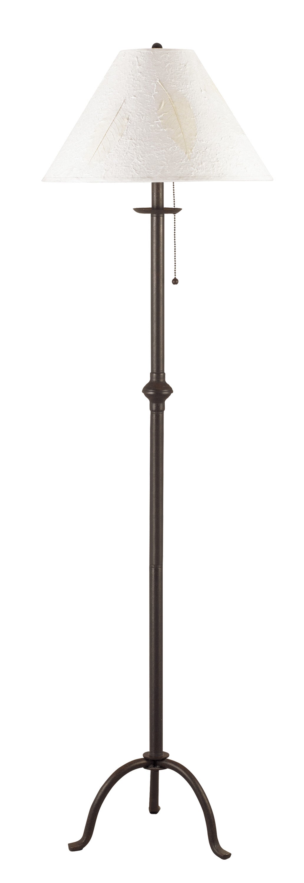 100W Pennyfoot Iron Floor Lamp W/Pull Chain Switch Matt Black
