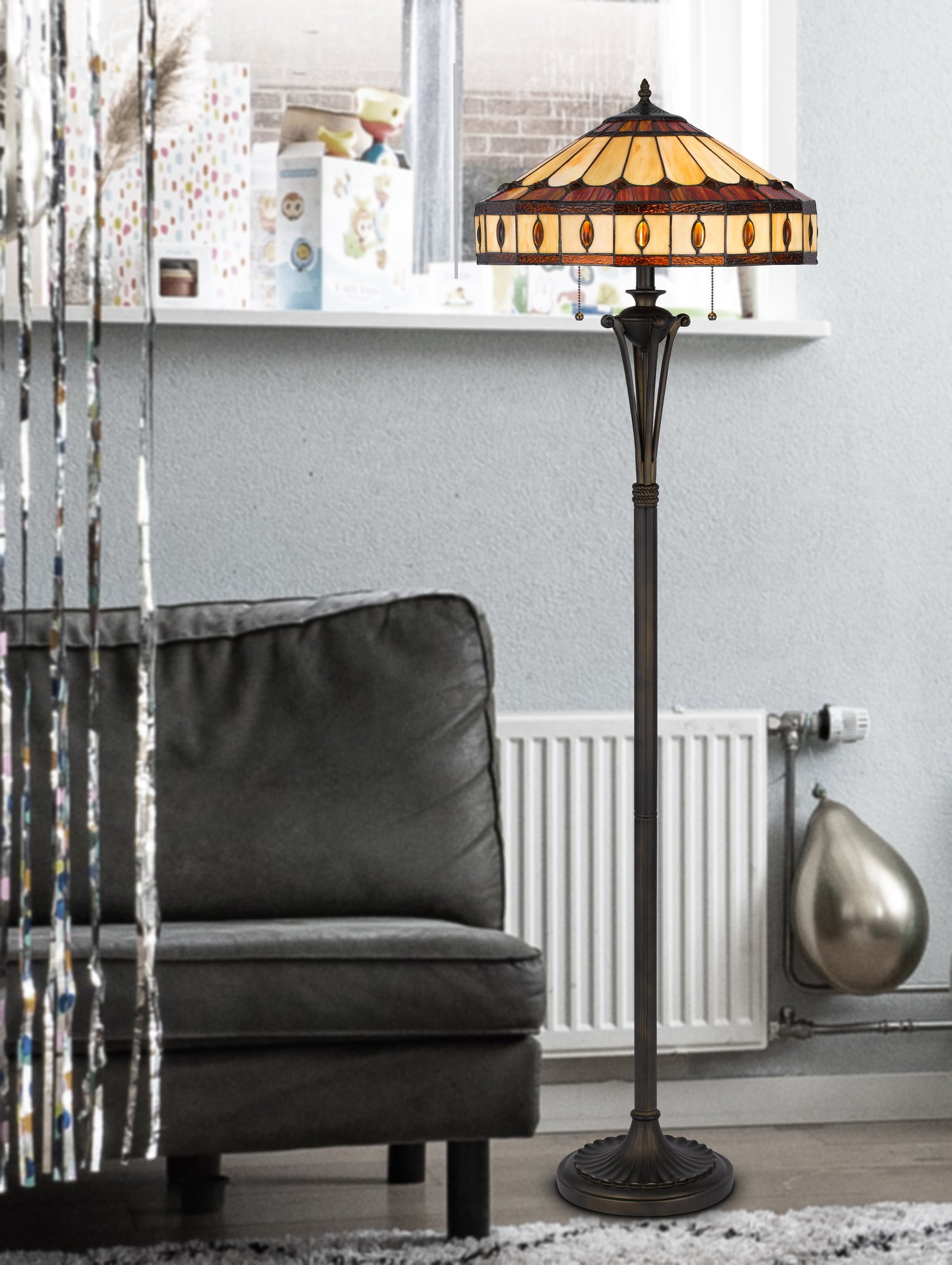60W X 2 Tiffany Floor Lamp