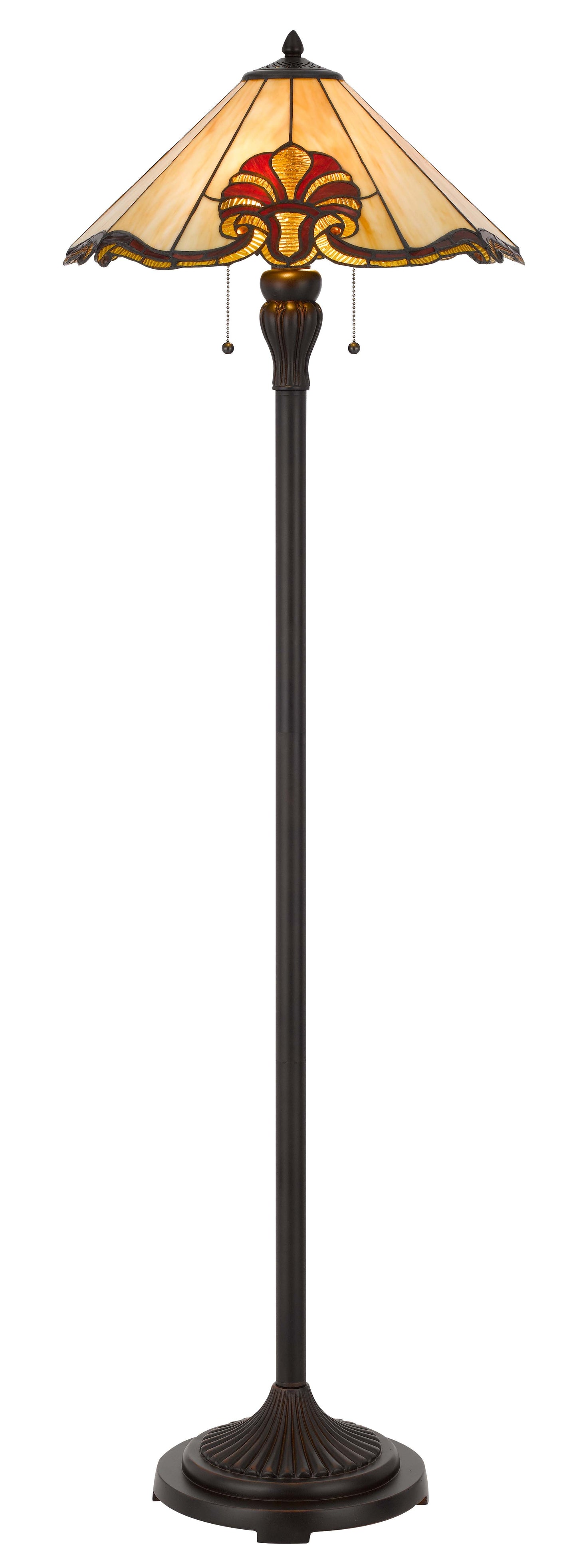 58.75" Height Dark Bronze Resin Lamp with Glass Ti