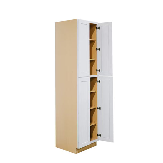 Value-Line Shaker 30 in. pantry 96 in. full-height cabinet with 4 doors