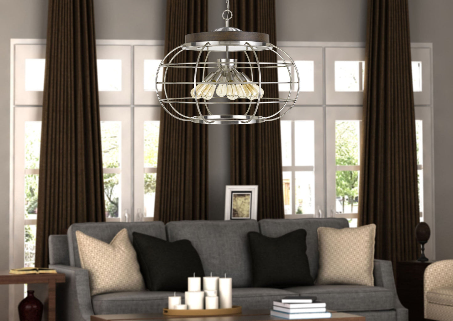 60W x 8 Liberty Metal Chandelier