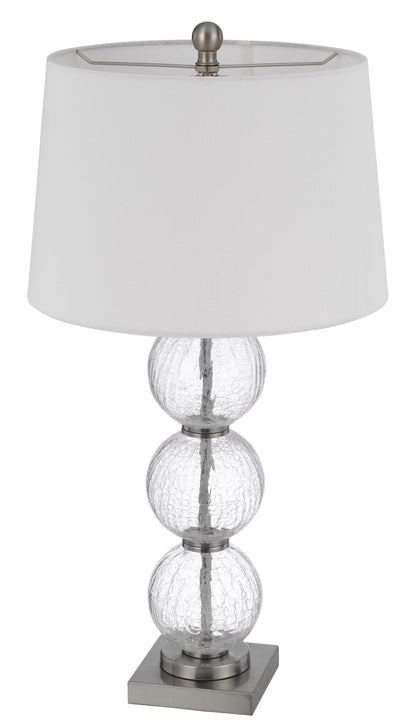 150W 3 Way Crosset Crackle Glass Table Lamp, Priced And Sold As Pairs