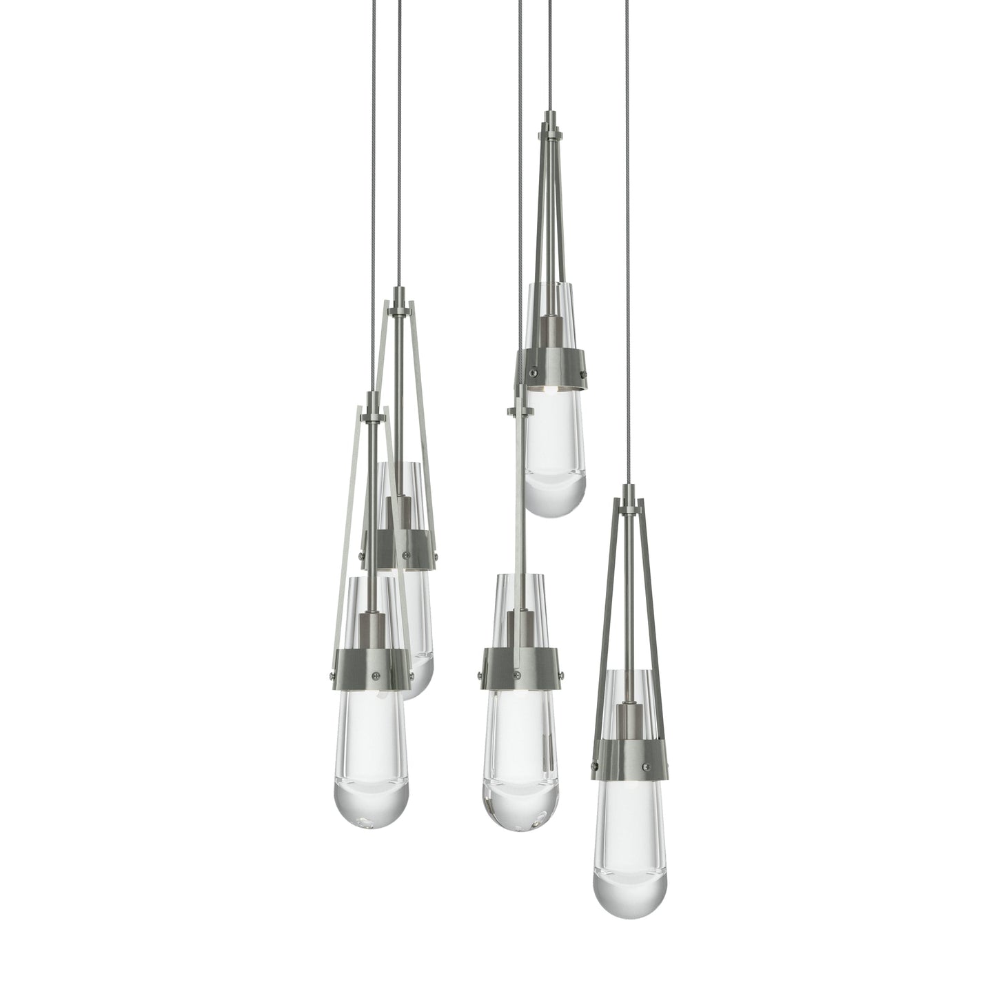 Link 5-Light Clear Glass Pendant