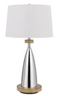 150W 3 Way Lockport Metal Table Lamp With Faux Wood Finish