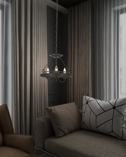 60W X 3 Helena Metal 2 In 1 Pendant/Semi Flush Mount Fixture