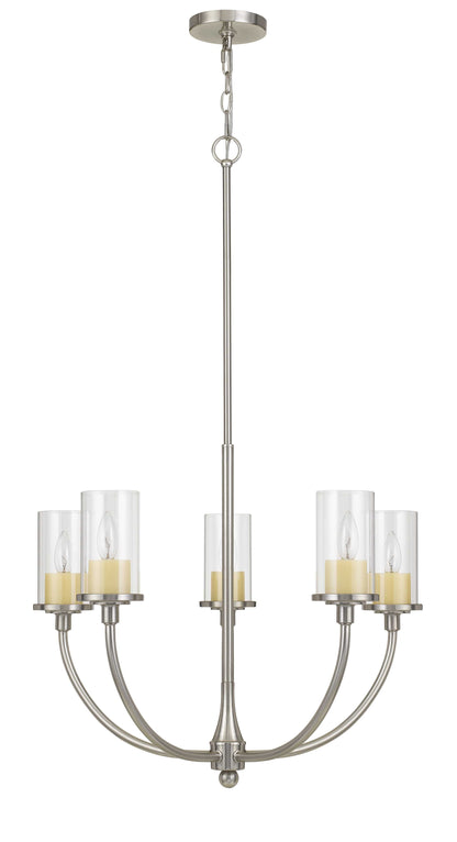 Jervis Metal Chandelier With Glass Shades