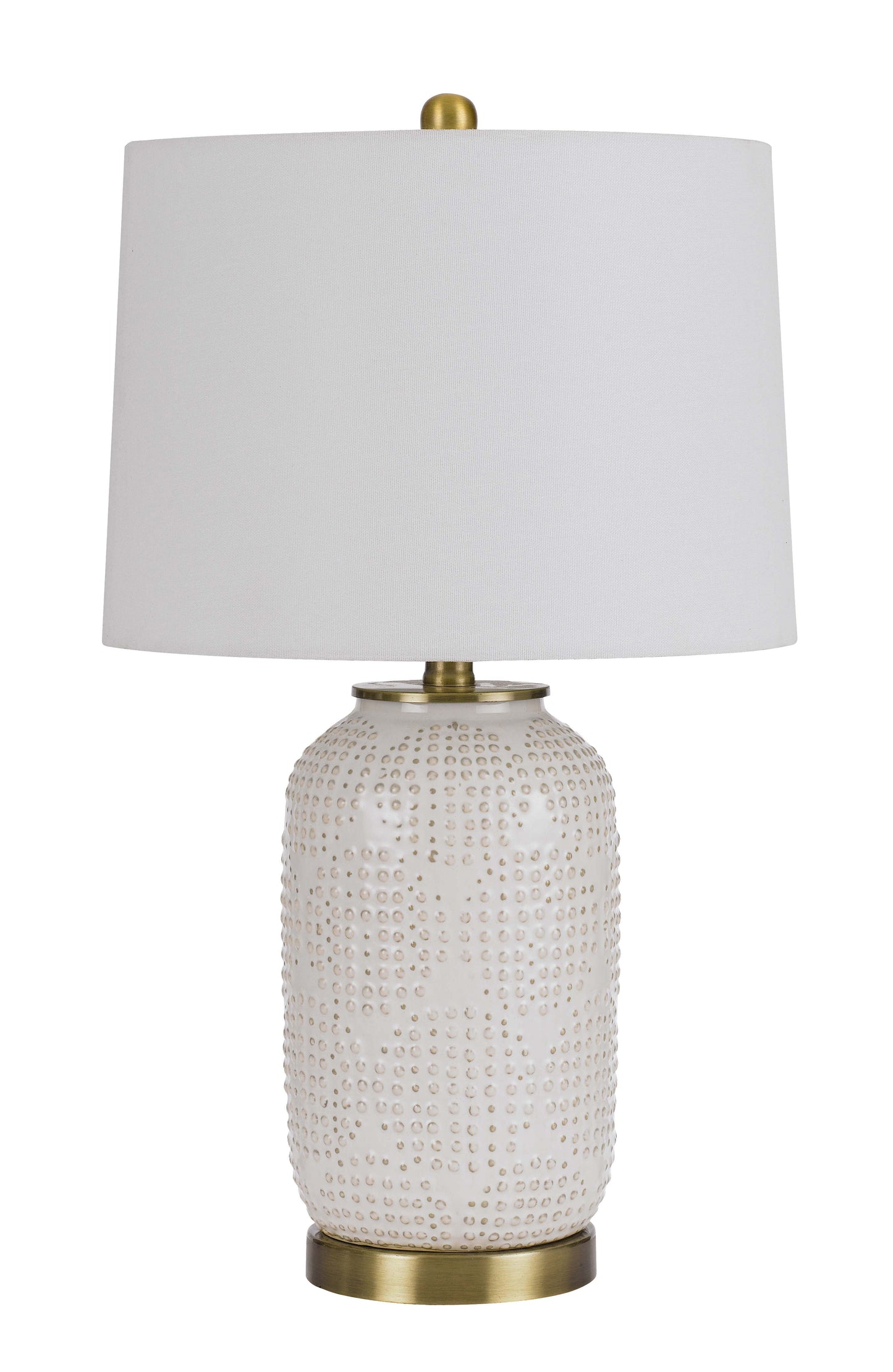 150W 3 Way Sedalia Ceramic Table Lamp With Hardback Fabric Shade