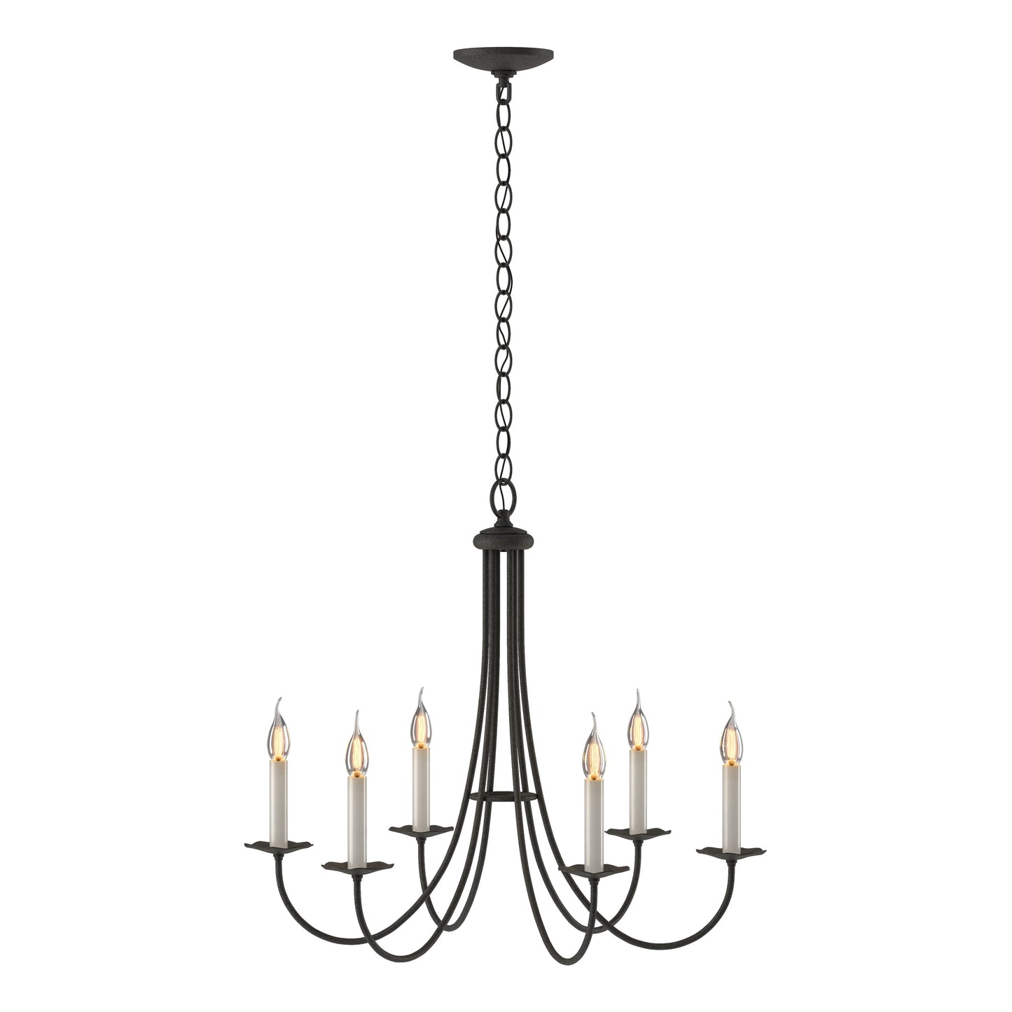 Simple Sweep 6 Arm Chandelier