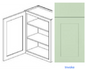 Luxury Frameless Cabinet 18 in. upper cabinet 36 in. tall 12 in. deep with 1 door