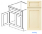 Luxury Frameless Cabinet 36 in. vanity sink base with 2 doors and false drawer panel